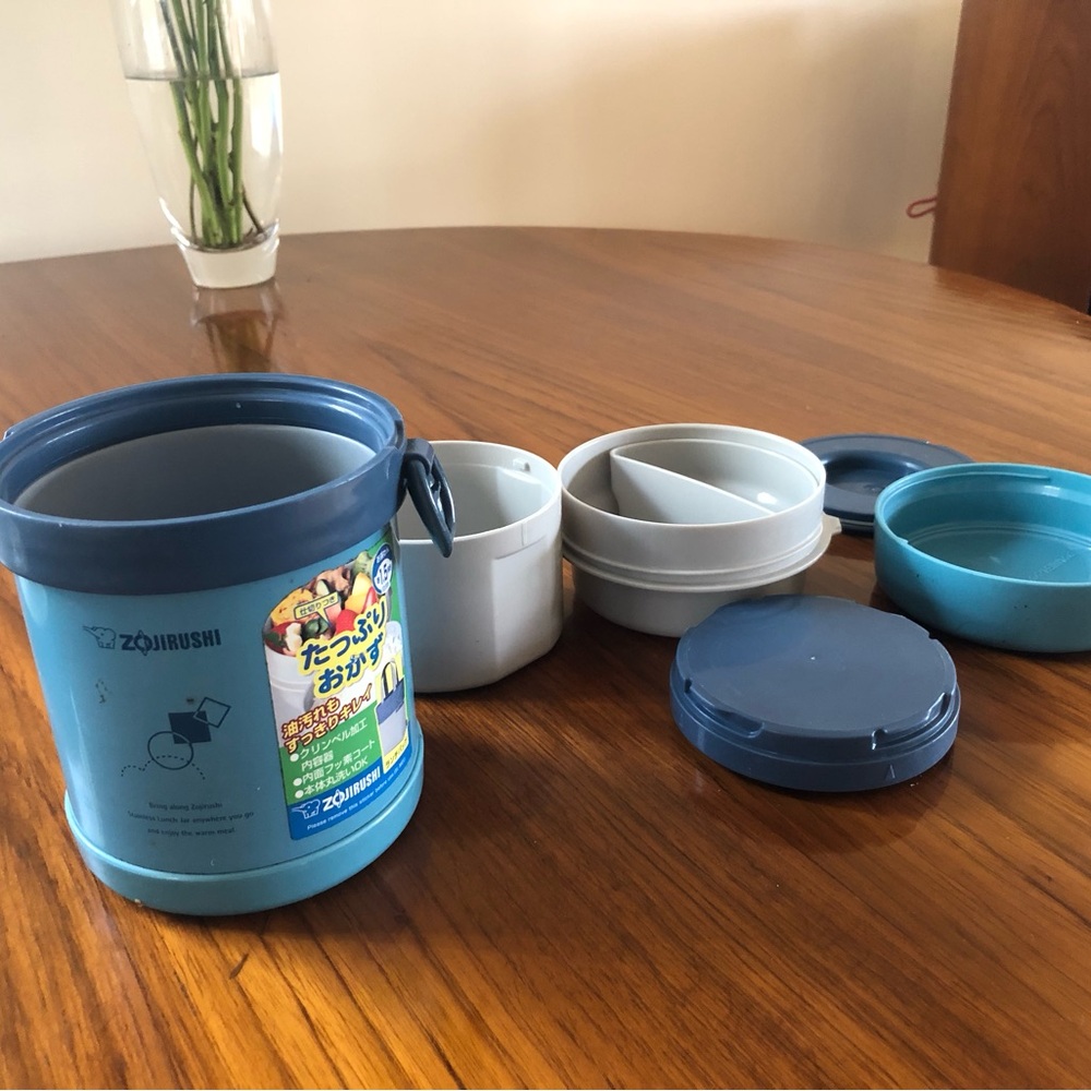 Zojirushi Ms. Bento lunch thermos Jar. Aqua blue